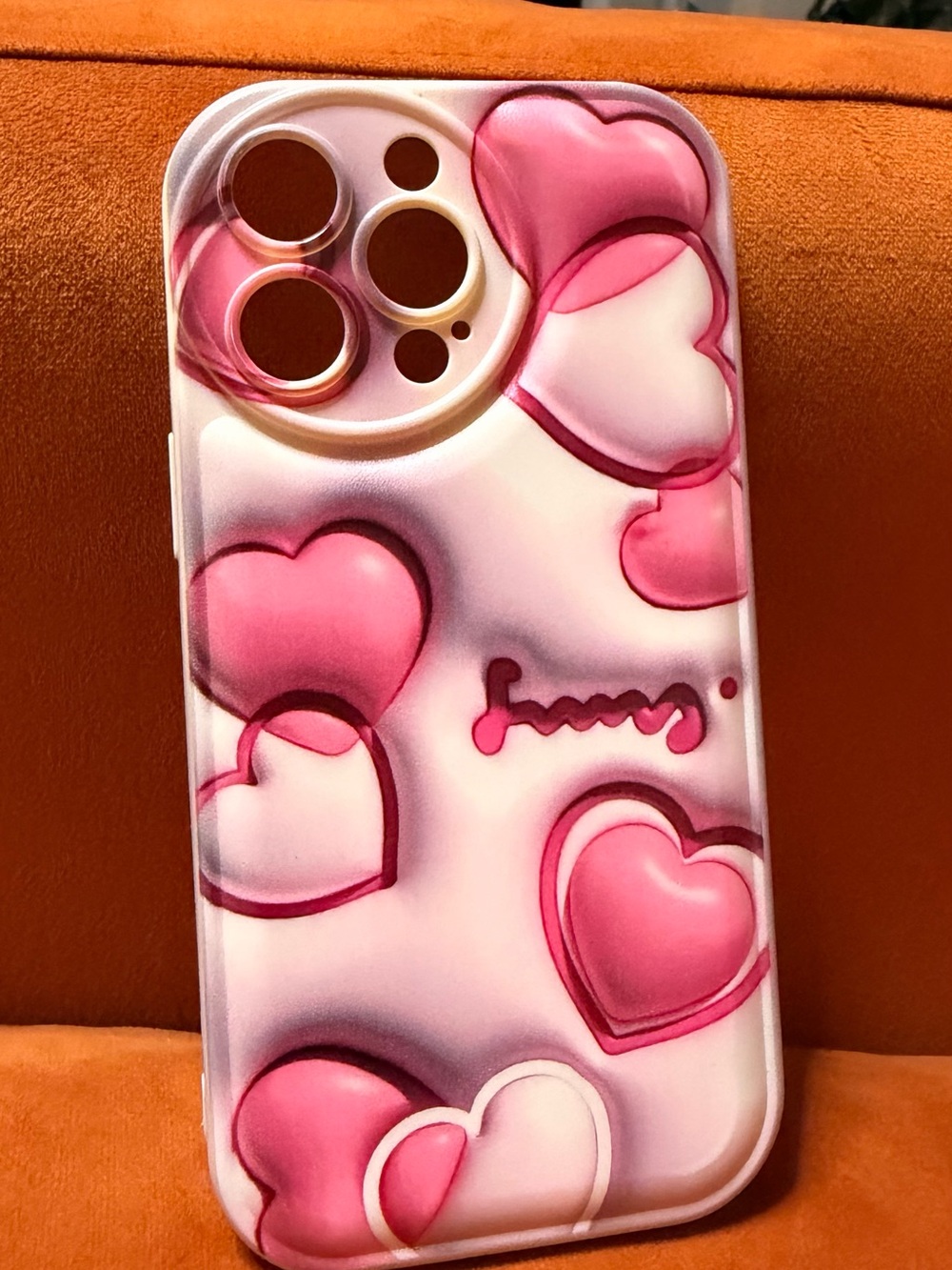 Unbranded Pink Heart Pattern Phone Case for iPhone